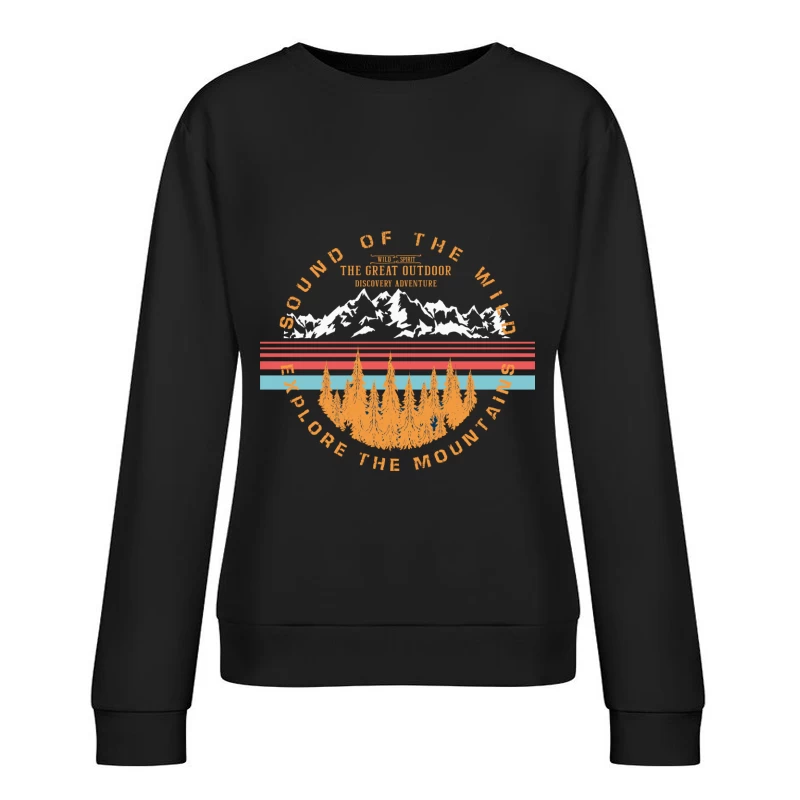 Entdeckung im Gebirge: Klang der Wildnis Damen Pullover Sweatshirt