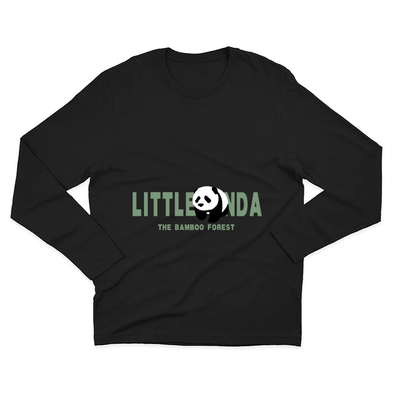 Kleiner Panda im Bambuswald Logo Herren Langarm T-Shirt