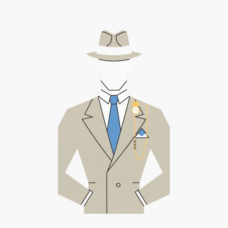 Minimalist Illustration of Invisible Man in Formal Attire Cotton Tote Bag