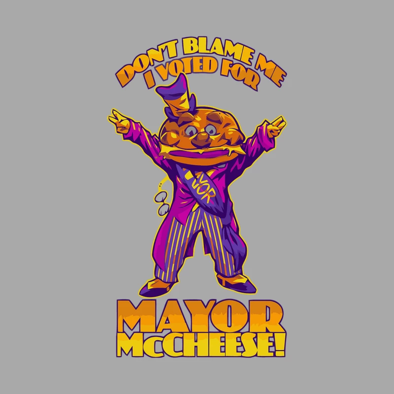 Whimsical Burger Mascot Campaigns for Mayor McCheeseburger Female Pullover Hoodie