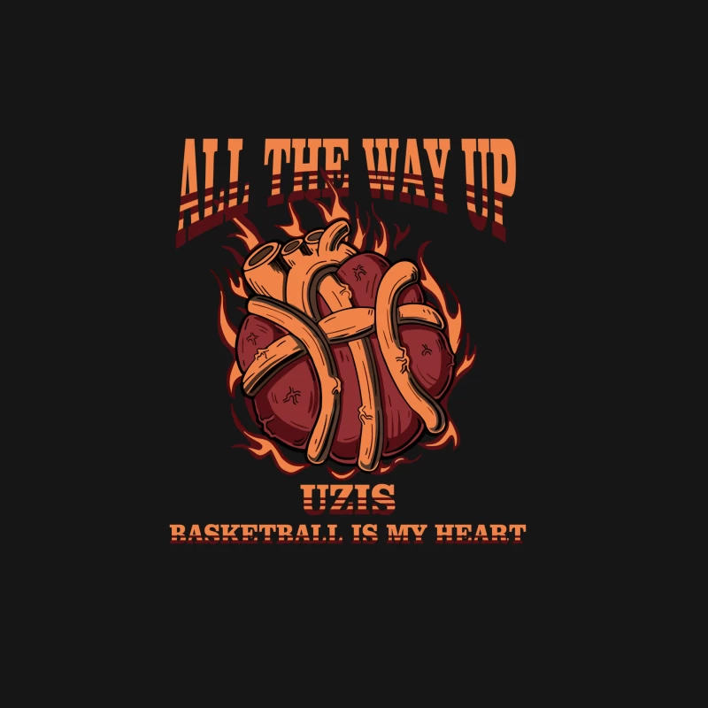 Basketball als Herz: Brennende Leidenschaft Herren Langarm T-Shirt