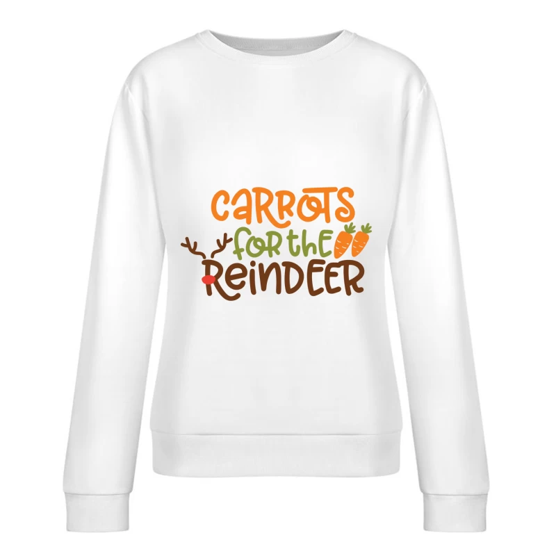 Carottes pour le renne, design de Noël coloré Femme Sweat-shirt à enfiler