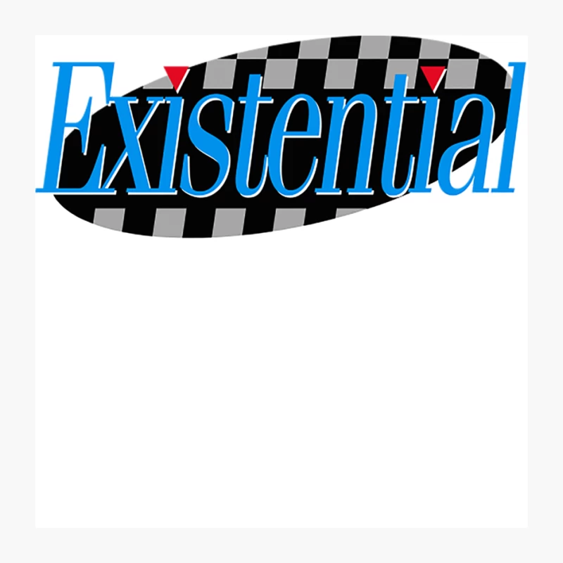 Existential 90s TV Tribute Graphic Design Pin