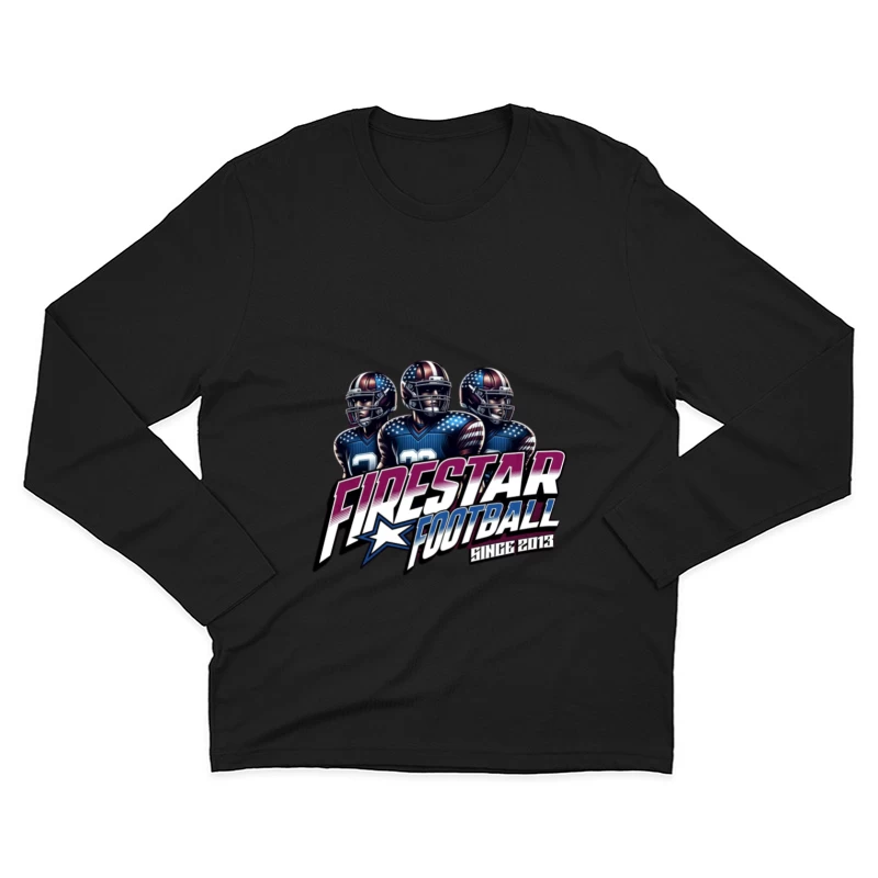 Dynamisches Football-Design von Firestar Herren Langarm T-Shirt