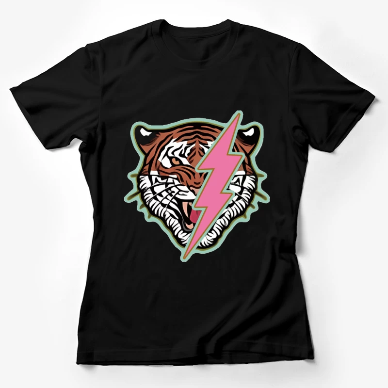 Tiger mit Blitzdesign Damen T-Shirt