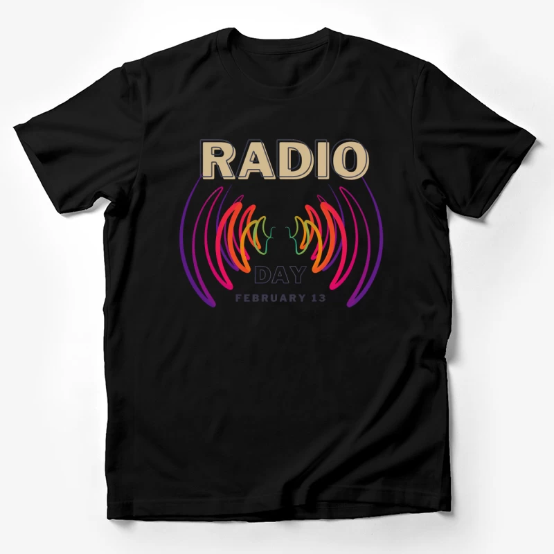 Radio Day – Vibrant Soundwave Celebration Male T-Shirt