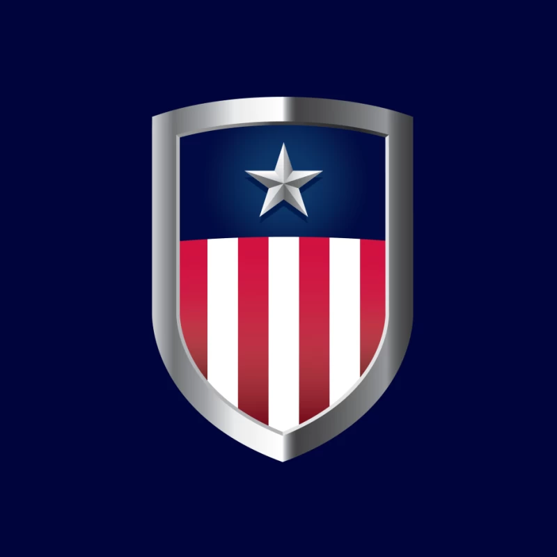 Star and Stripes Shield Pin