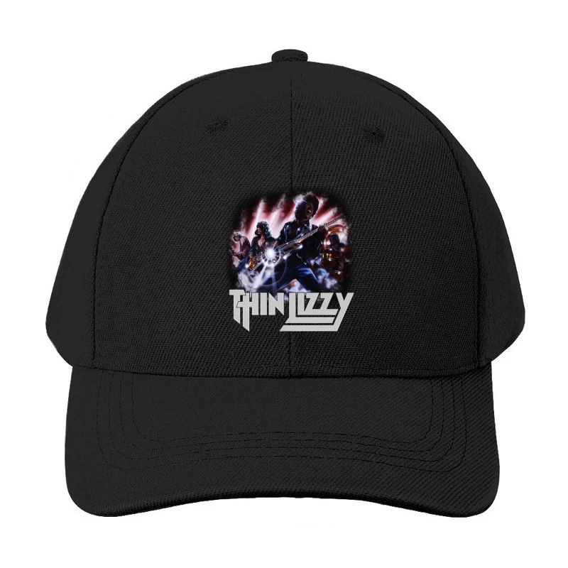 Dramatic Rock Band Performance Illustration Baseball Cap