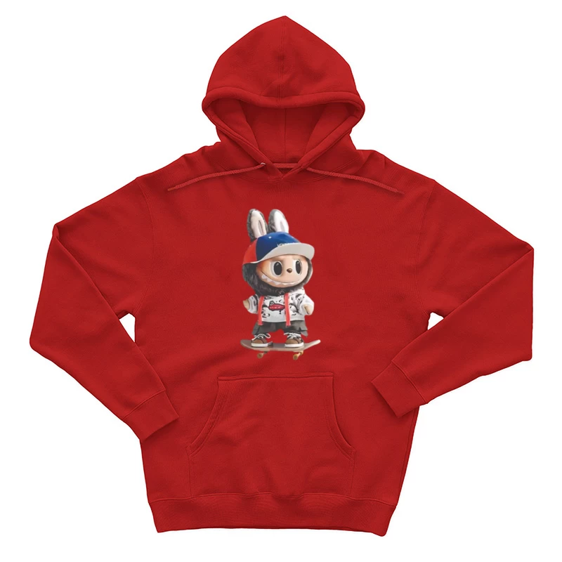 Niedlicher Skater-Bunny mit Kapuze Herren Pullover Hoodie