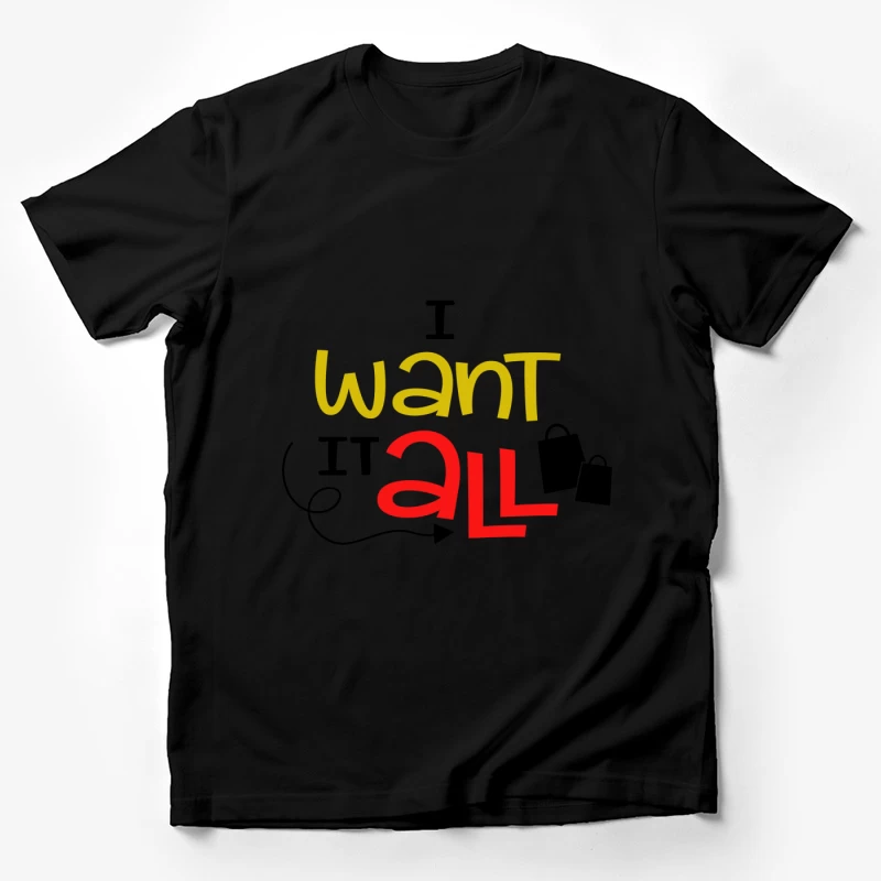 Design coloré avec slogan sur le shopping Homme T-Shirt