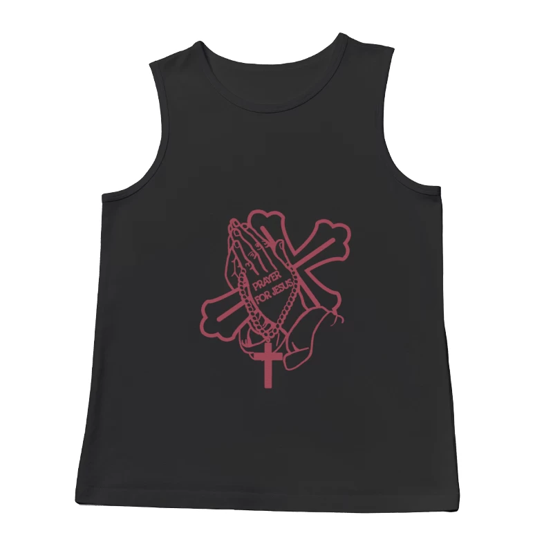 Betende Hände mit Kreuz und Rosenkranz Herren Tanktops