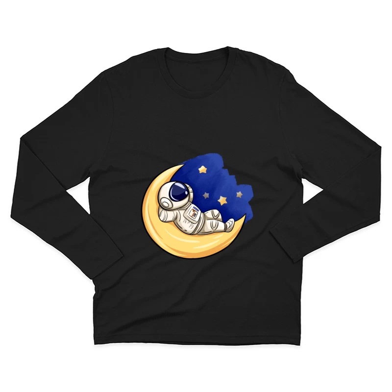 Astronaut ruht auf dem Mond Herren Langarm T-Shirt