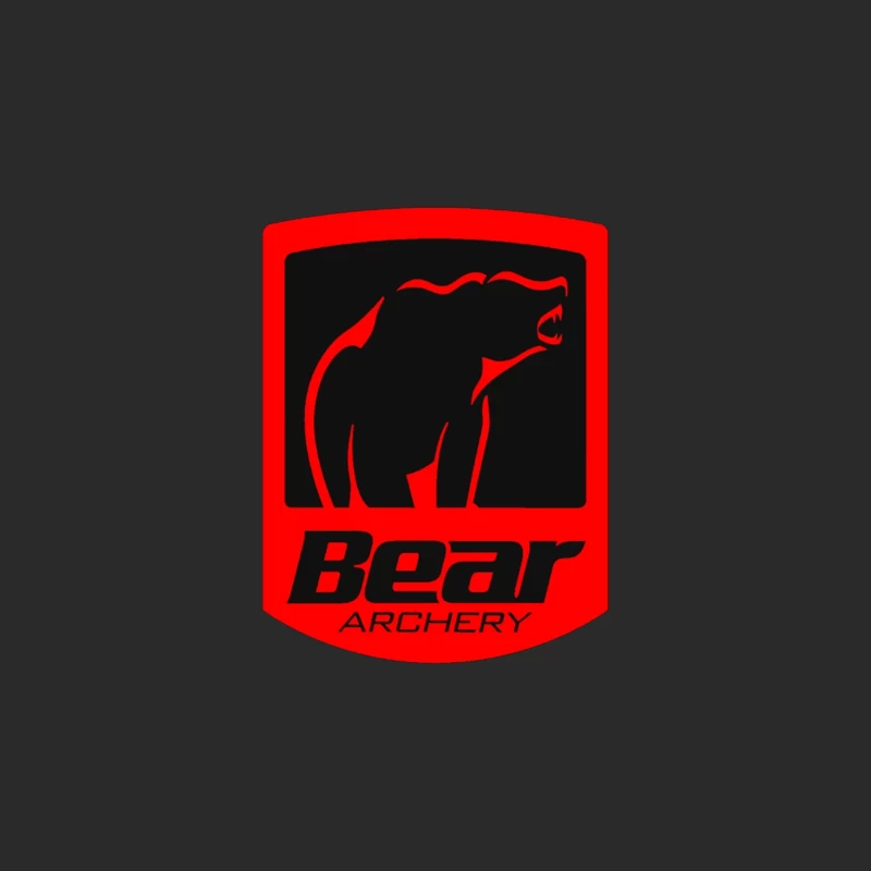 Bear Archery Company Red Logo Design Baseball Cap