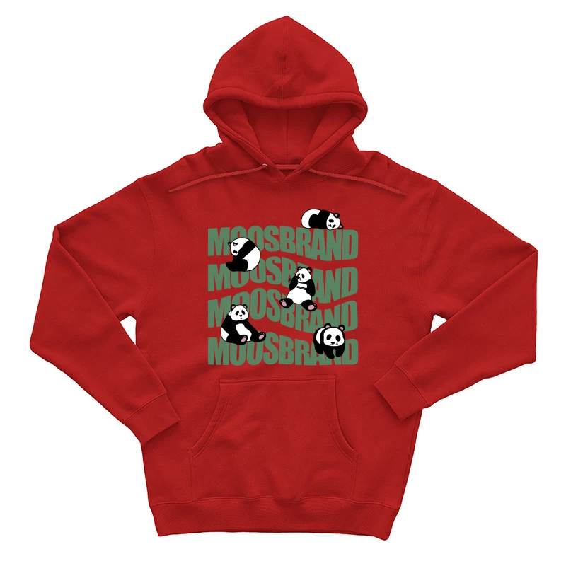Pandas auf Moosbrand Hintergrund Herren Pullover Hoodie
