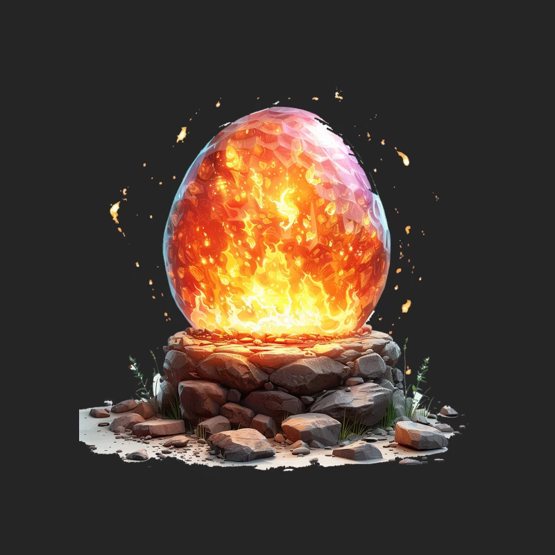 Mystical Fire Orb on Ancient Stone Altar Female Pullover Sweatshirt