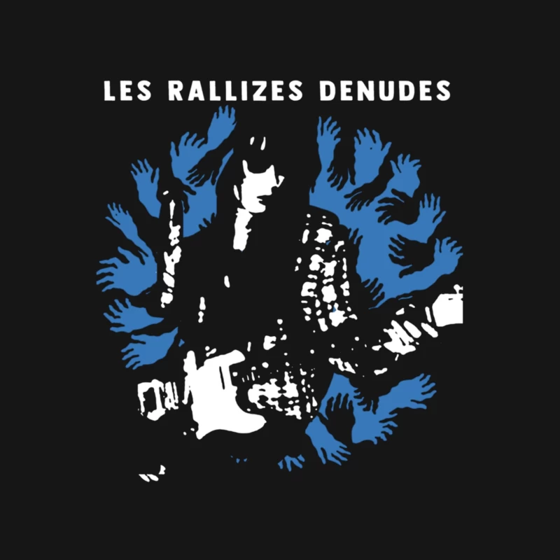 Abstract Blue Hands Map Artwork by Les Rallizes Denudes Male T-Shirt