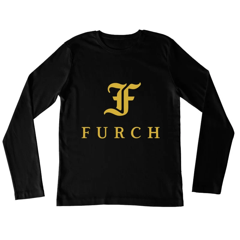 Furch Gold Logo - Luxury Minimalist Typography Design Female Long Sleeve T-Shirt