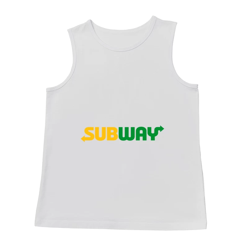 Subway Restaurant Logo Design Male Tank Top