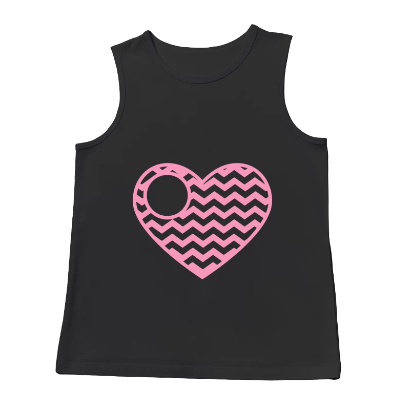 Motif de coeur rose avec zigzags Homme Débardeur