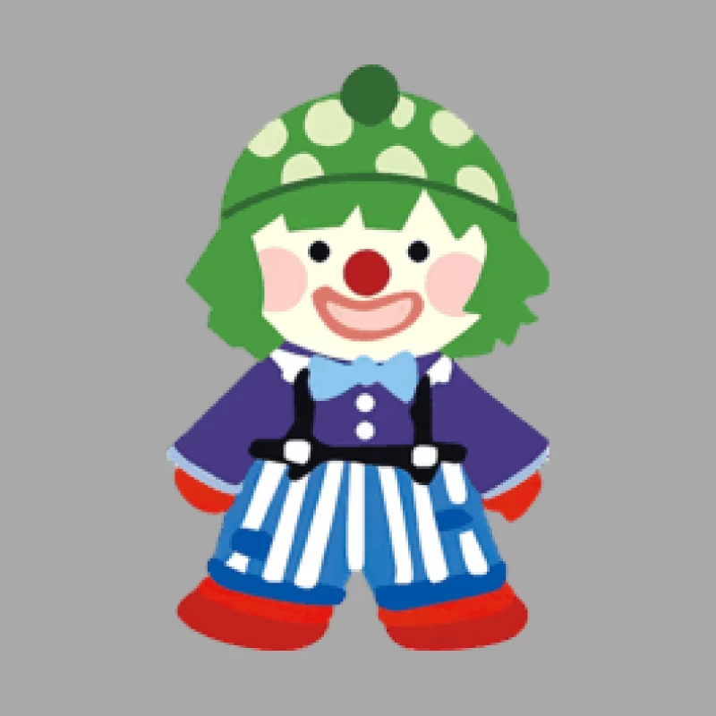 Bunter Clown mit grüner Mütze Damen Pullover Hoodie