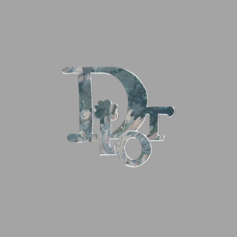 Florales Buchstaben-Logo Design Herren T-Shirt