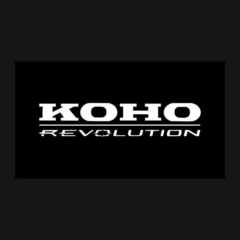 KOHO Revolution White Text Logo Desk Mat