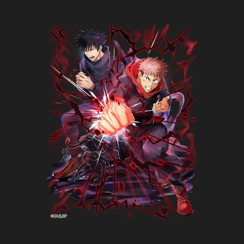 Energische Anime-Kämpfer mit roter Aura Herren Tanktops
