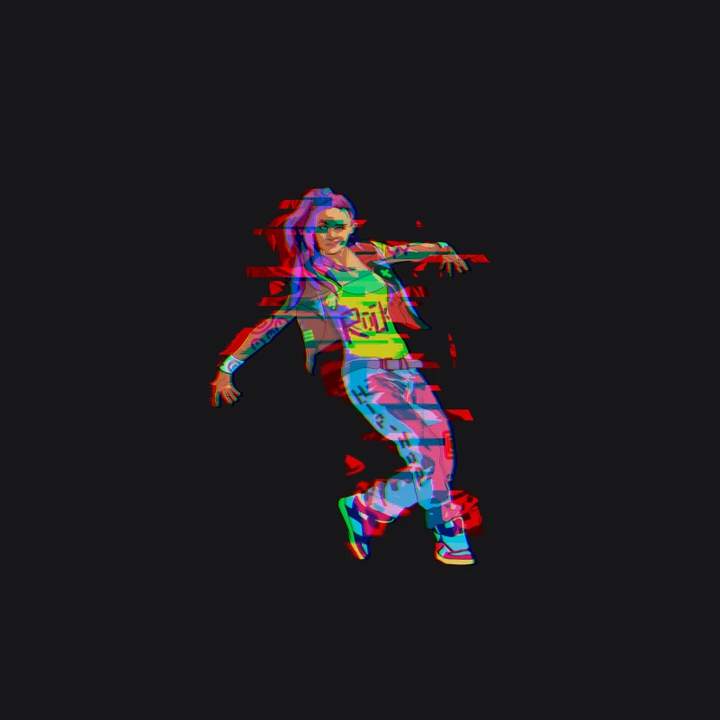 Futuristischer Tänzer mit glitchiger Ästhetik Herren Pullover Hoodie
