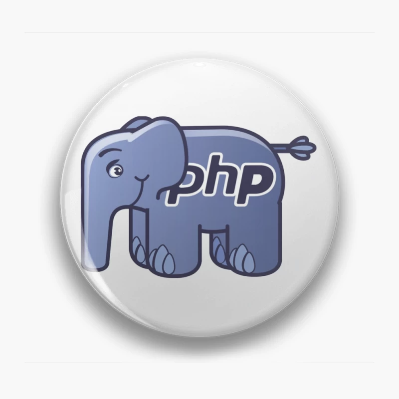 PHP Programming Language Elephant Mascot Logo Pin