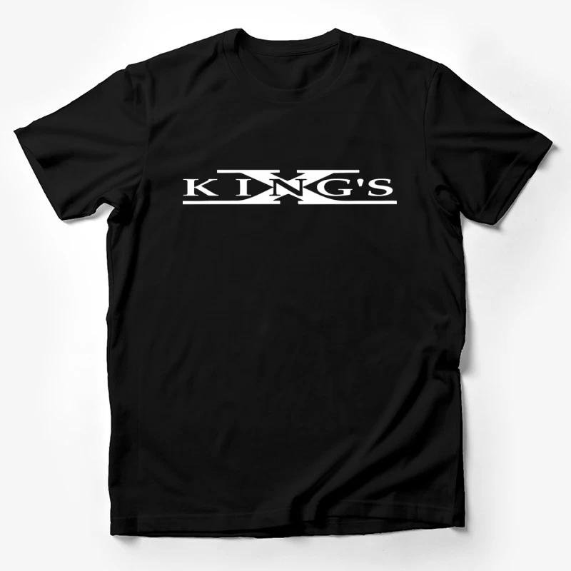 King's Text Logo Outline Design Male T-Shirt