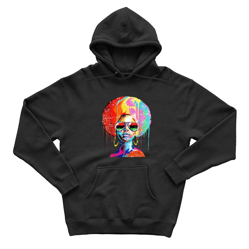 Bunte Afro-Kunst mit Sonnenbrille Herren Pullover Hoodie