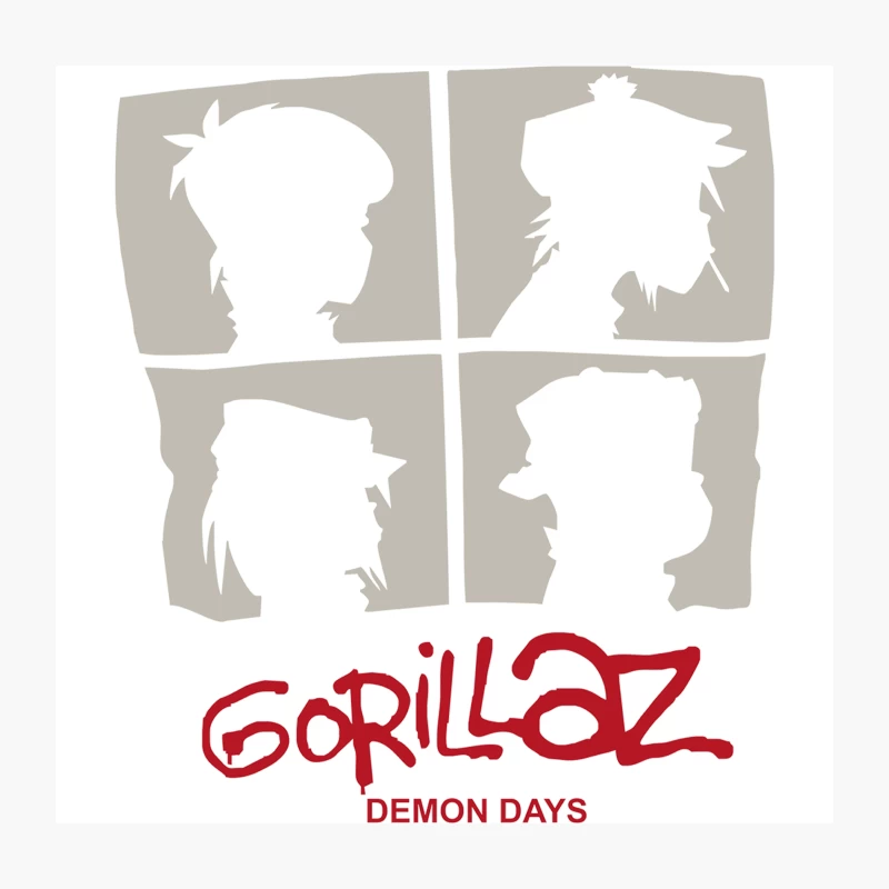 New Gorillaz Demon Days Throw Pillow