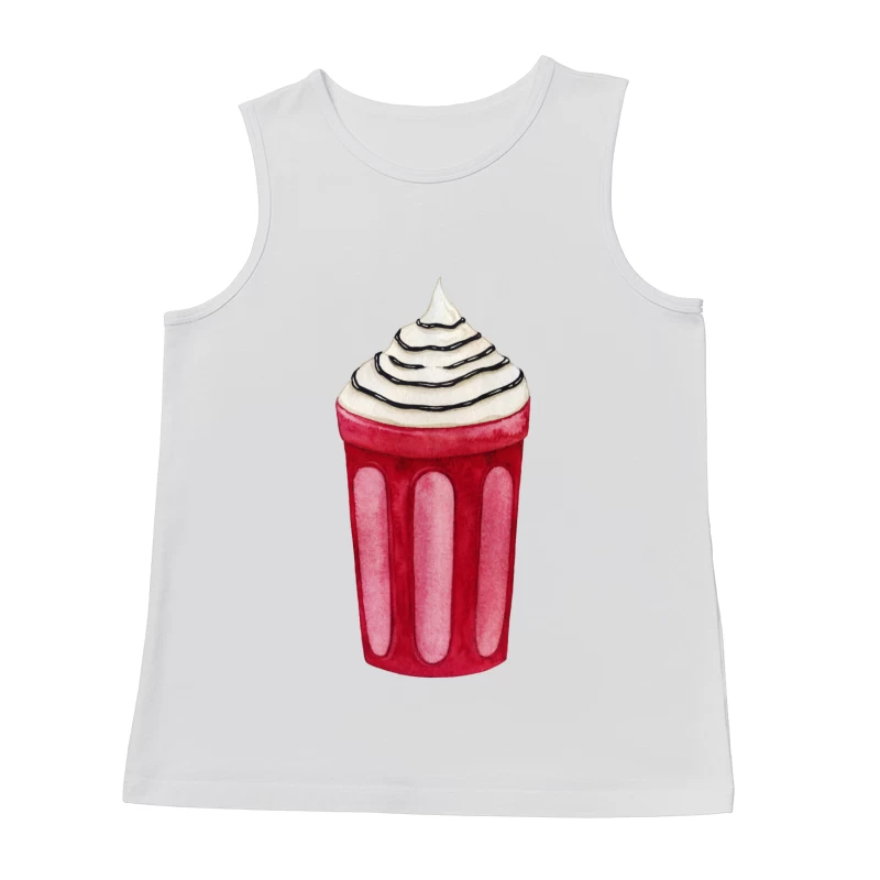 Boisson frappée rouge avec crème fouettée Homme Débardeur