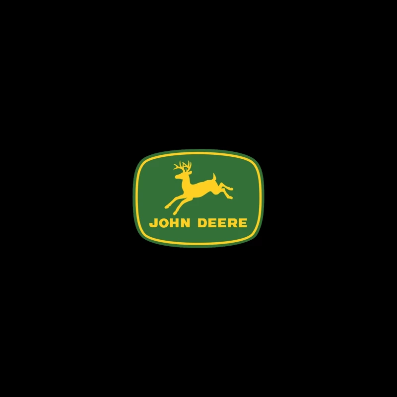 John Deere Classic Green and Yellow Logo with Leaping Deer iPhone Case