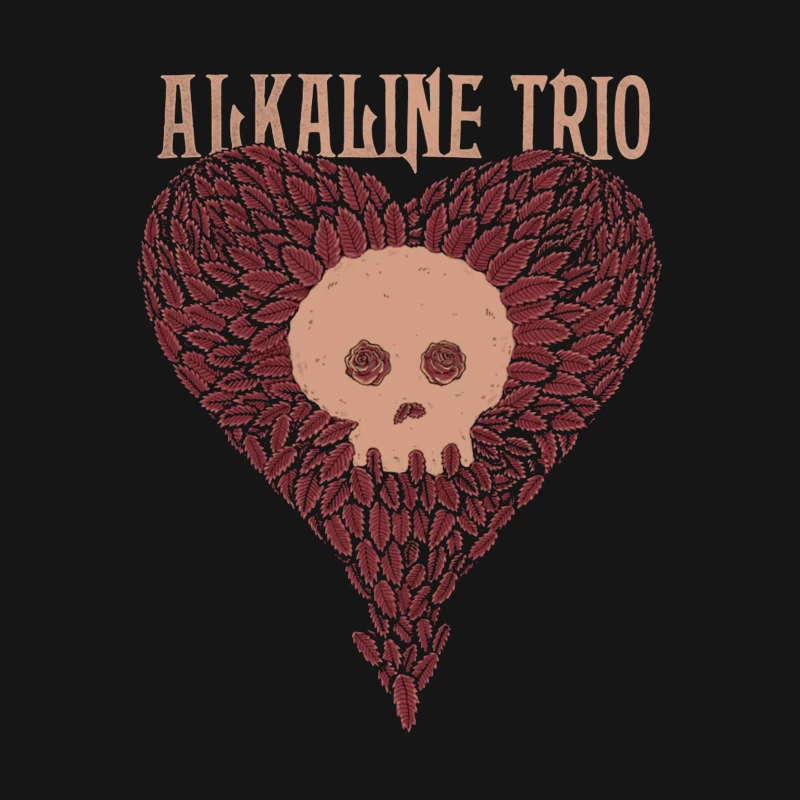 Alkaline Trio Gothic Heart Skull Logo Design Male T-Shirt