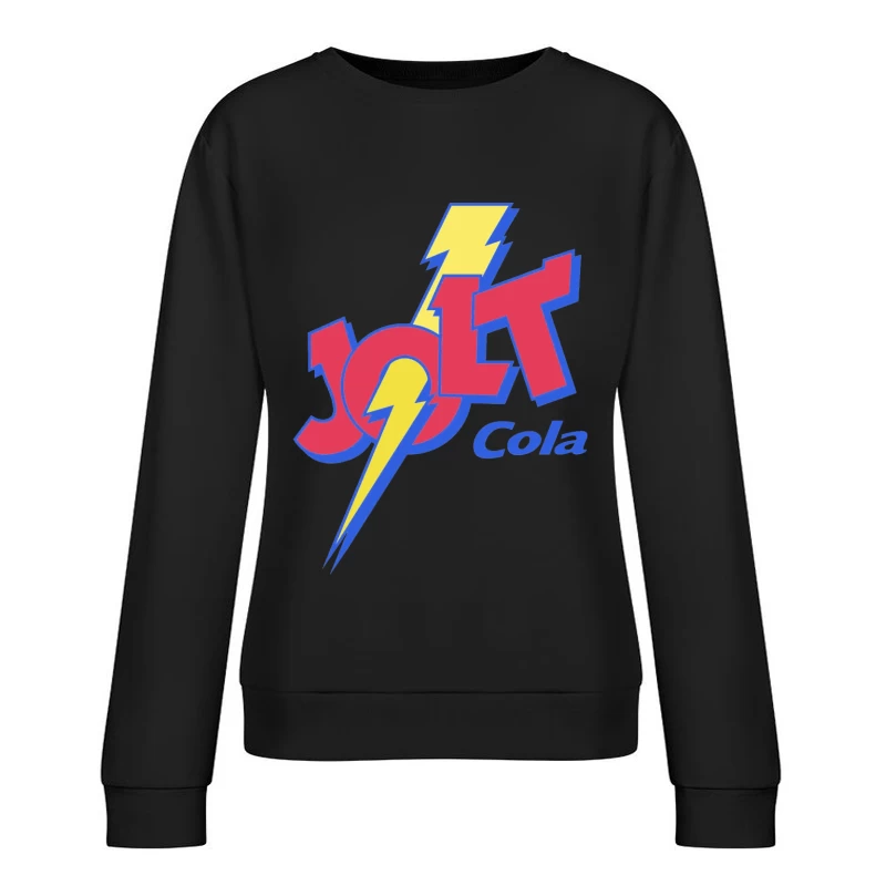 Retro Jolt Cola Energy Drink Logo with Lightning Bolt Design Female Pullover Sweatshirt