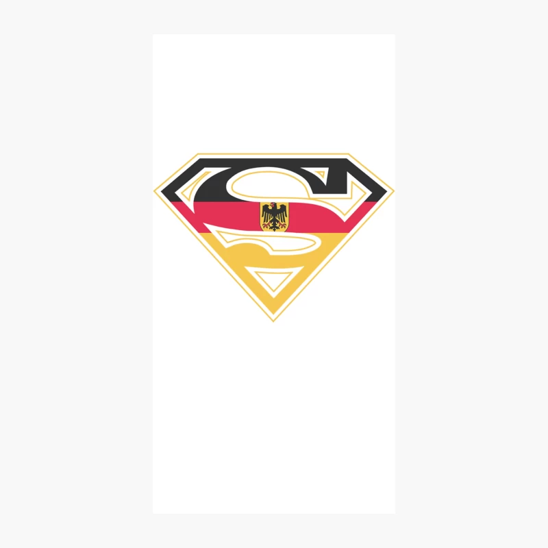 German Superman: Patriotic Superhero Emblem iPhone Case