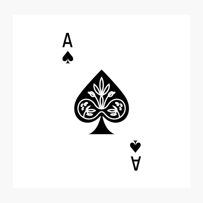 Ace of Spades: Classic Playing Card Design Throw Pillow