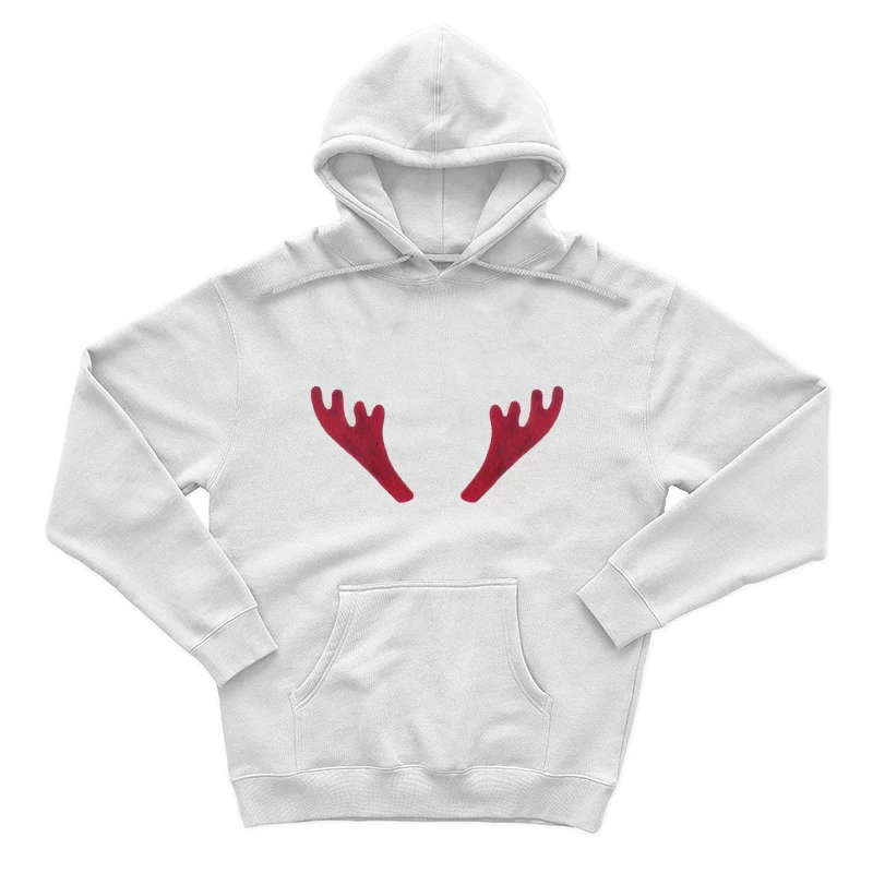Cornes de Renne en Feutre Rouge Homme Sweat à capuche