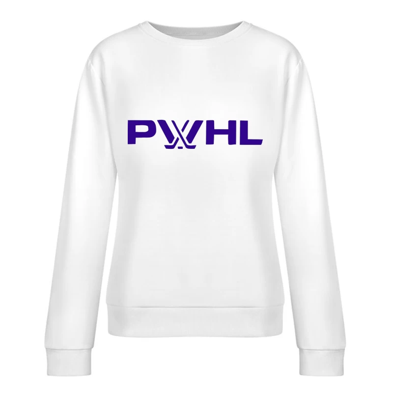 PWHL (Premier Women's Hockey League) Logo in Purple Female Pullover Sweatshirt