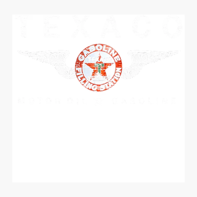 Texaco, weathered paint distressed Throw Pillow