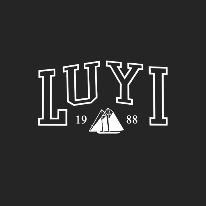 Logo LUYI avec bateau à voile et année 1988 Homme Sweat-shirt à enfiler