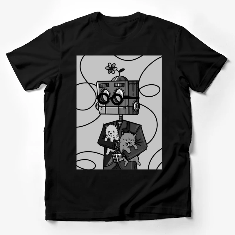 Robokite with Puppies Male T-Shirt