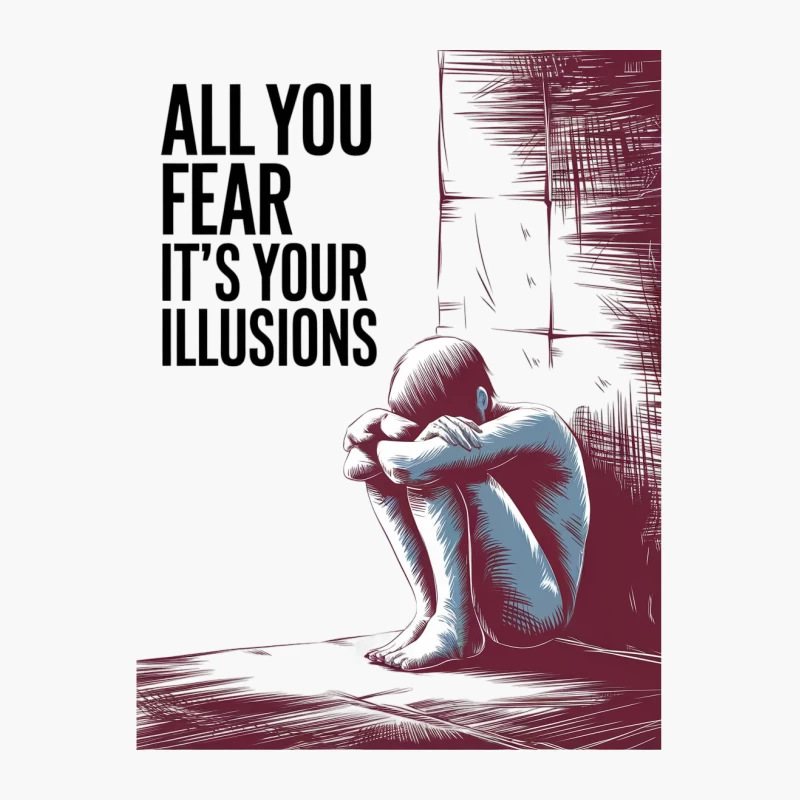 Overcoming Mental Illusions: Confronting Fear and Anxiety Cotton Tote Bag