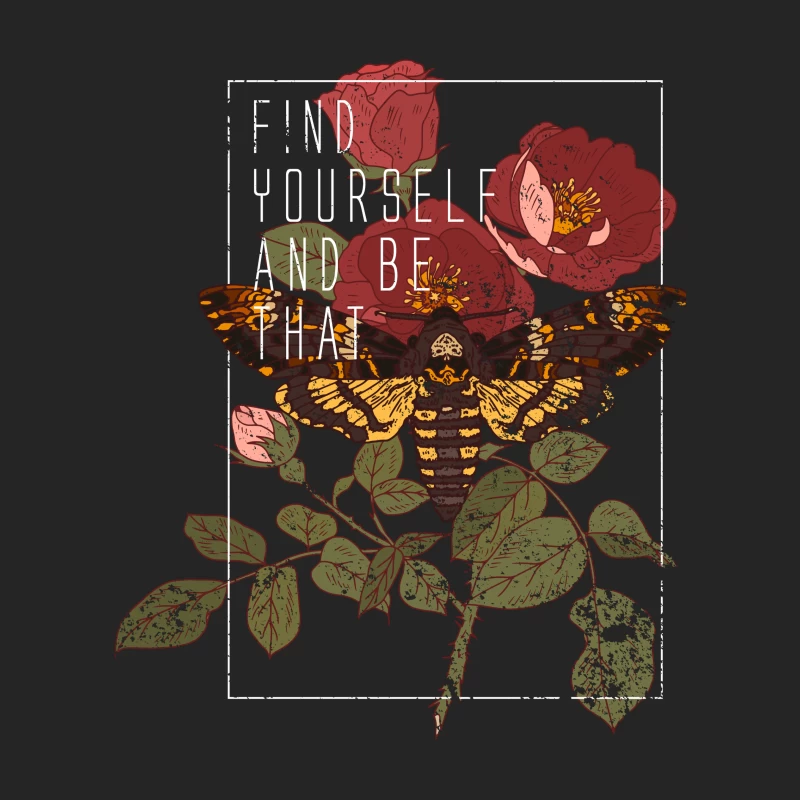Papillon et Roses avec Citation Inspirante Homme Sweat-shirt à enfiler