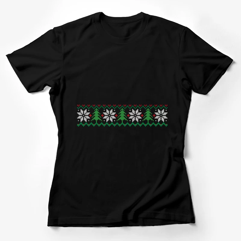 Motif de Noël tricoté Femme T-Shirt