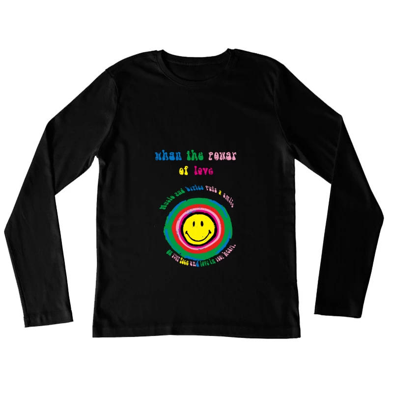 Kraft der Liebe Smile-Design Damen Langarm T-Shirt