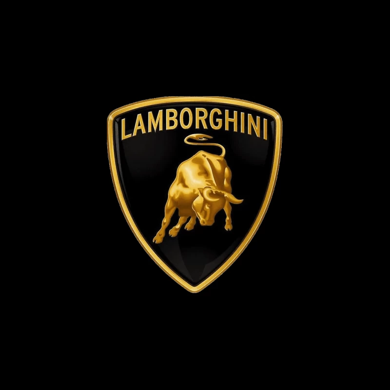 Lamborghini Luxury Automotive Brand Logo with Golden Bull Emblem Tapestry