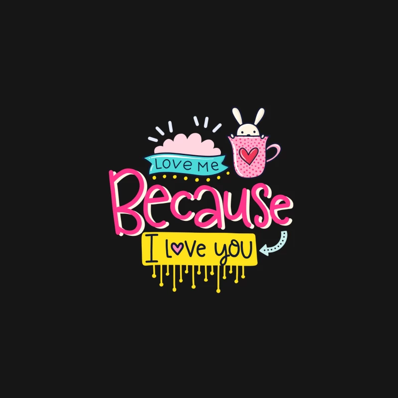 Design mignon avec lapin et message d'amour Homme Manches Longues T-Shirt