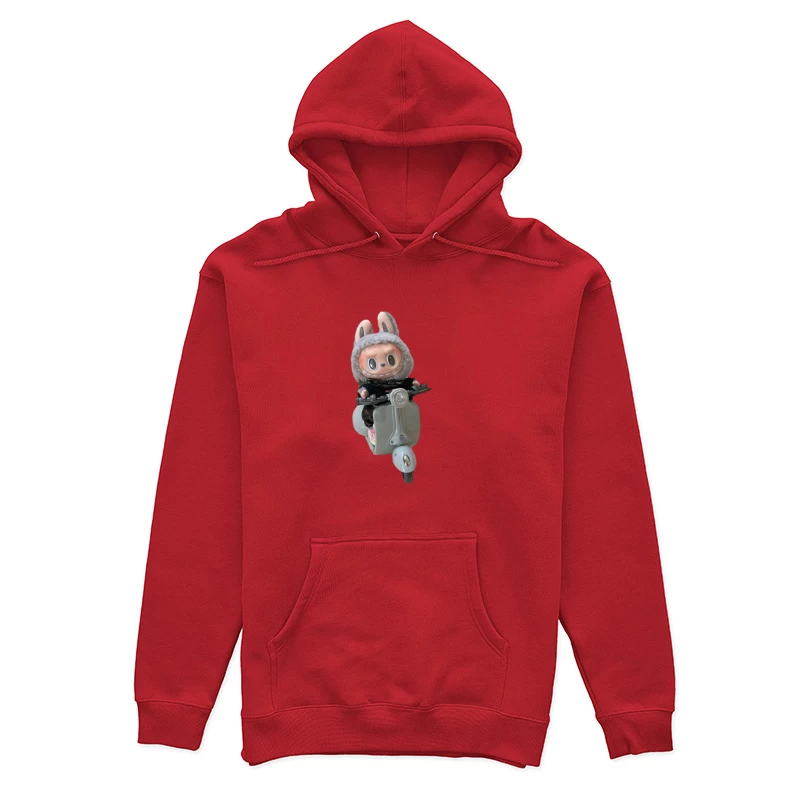 Spielzeug auf einem Roller mit Hasenohren-Helm Damen Pullover Hoodie
